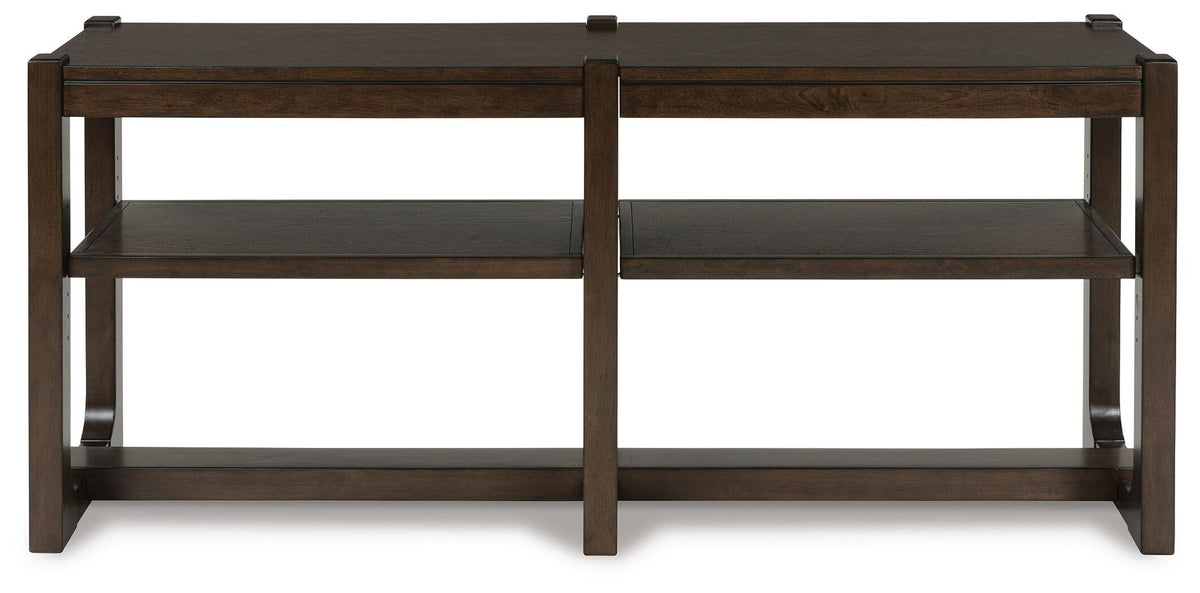 Breckington Sofa Table - T856-4 - product view or room setting; only console table included (supplier image 3)