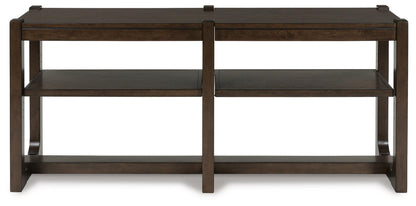 Breckington Sofa Table - T856-4 - product view or room setting; only console table included (supplier image 3)