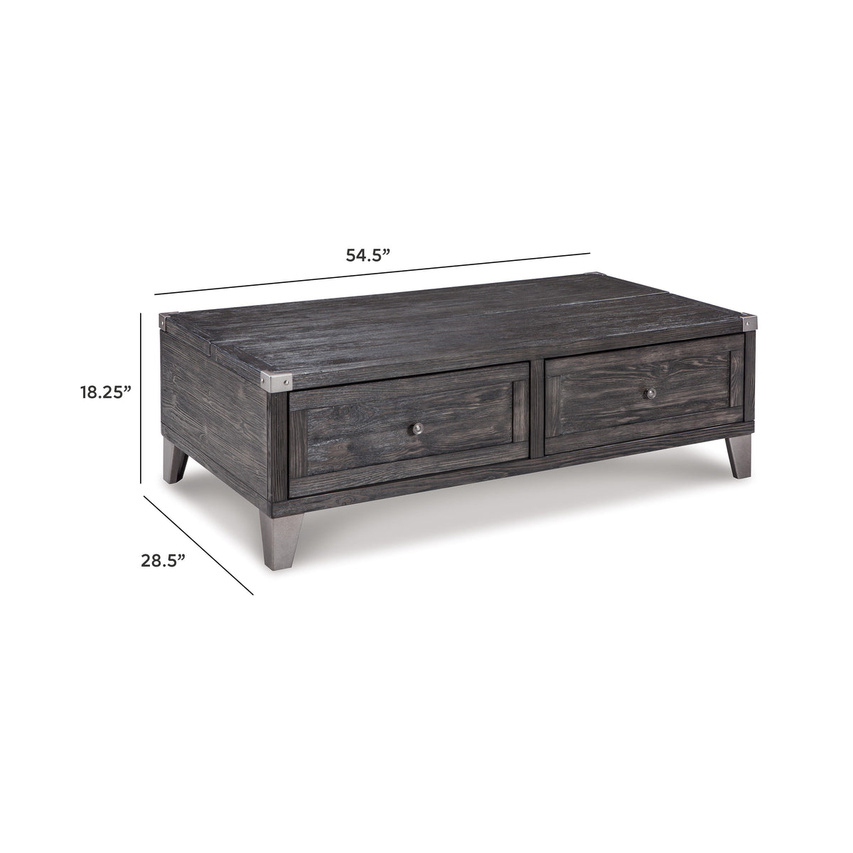 Todoe Coffee Table with Lift Top - T901-9 - approximate manufacturer dimensions (supplier image 19)