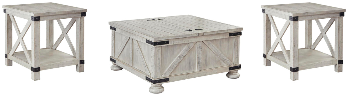 Carynhurst Coffee Table and 2 End Tables - T929T1 - product view or room setting; complete kit and included component views (supplier image 16)