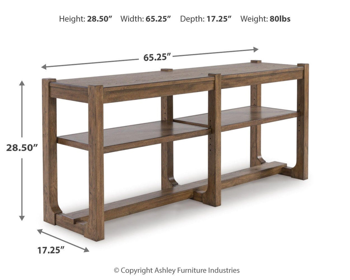 Cabalynn Sofa Table - T974-4 - approximate manufacturer dimensions (supplier image 7)