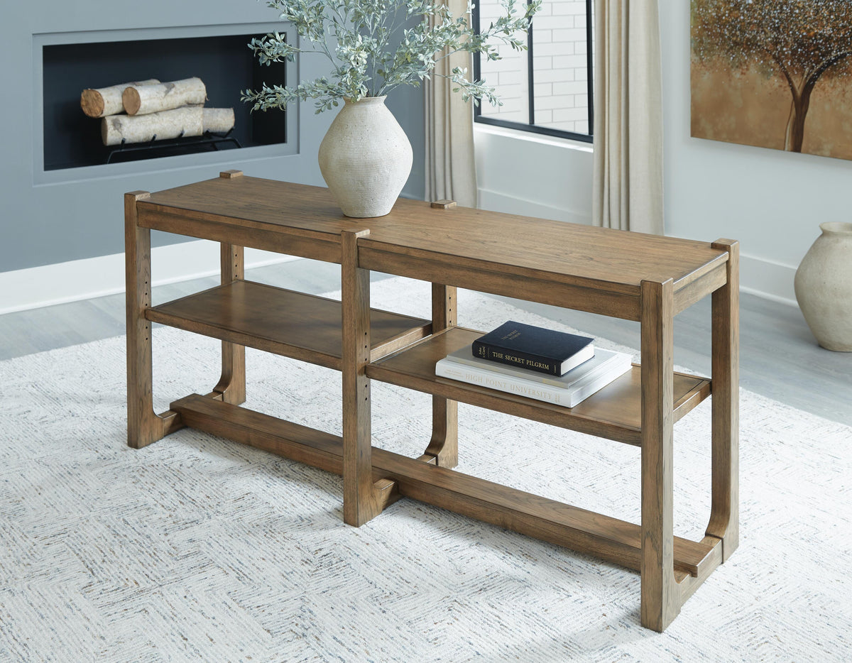 Cabalynn Sofa Table - T974-4 - product view or room setting; only console table included (supplier image 2)