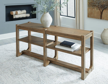 Cabalynn Sofa Table - T974-4 - product view or room setting; only console table included (supplier image 2)