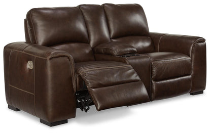 Alessandro Power Reclining Loveseat with Console - U2550218 - product view or room setting; only loveseat included (supplier image 3)