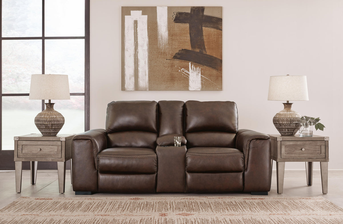 Alessandro Power Reclining Loveseat with Console - U2550218 - product view or room setting; only loveseat included (supplier image 2)