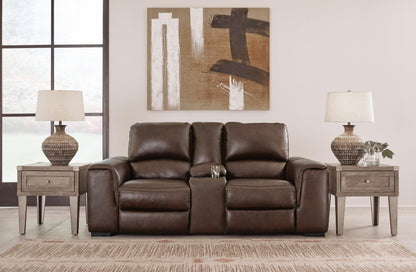 Alessandro Power Reclining Loveseat with Console - U2550218 - product view or room setting; only loveseat included (supplier image 2)