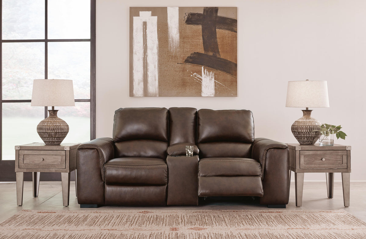 Alessandro Power Reclining Loveseat with Console - U2550218 - product view or room setting; only loveseat included (supplier image 7)