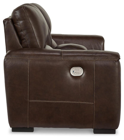 Alessandro Power Reclining Loveseat with Console - U2550218 - product view or room setting; only loveseat included (supplier image 5)