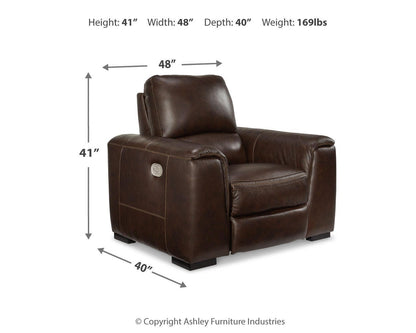 Alessandro Power Recliner - U2550213 - approximate manufacturer dimensions (supplier image 11)