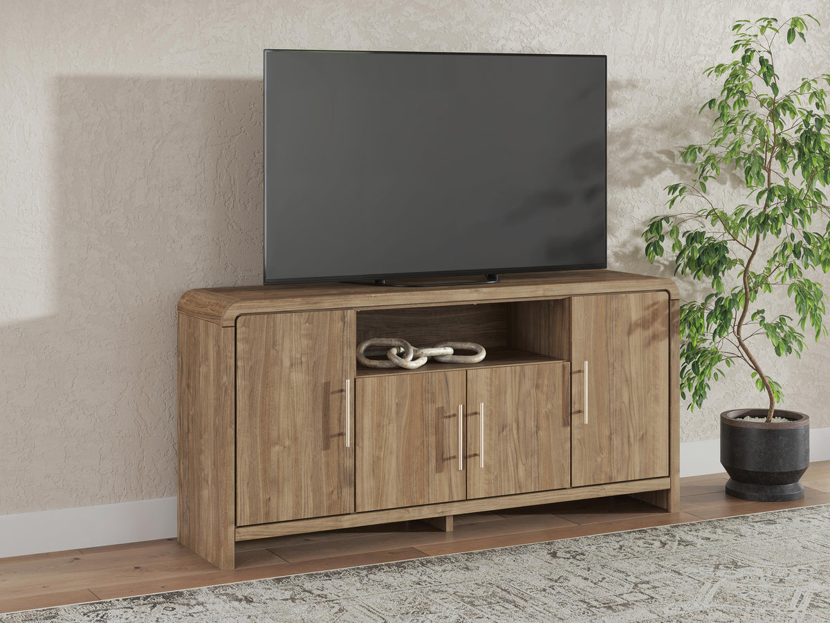 Dovander 63" TV Stand - W1121-68 - product view or room setting; only tv stand included (supplier image 2)