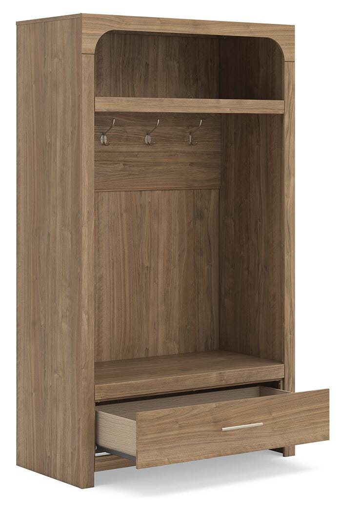 Dovander Hall Tree with Storage Bench - W1121-79 - product view or room setting; only storage included (supplier image 4)