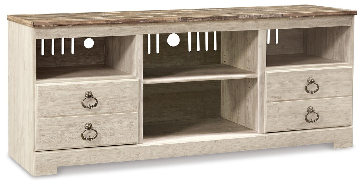 Willowton 64" TV Stand - W267-68 - product view or room setting; only tv stand included (supplier image 1)