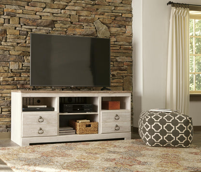 Willowton 64" TV Stand - W267-68 - product view or room setting; only tv stand included (supplier image 2)
