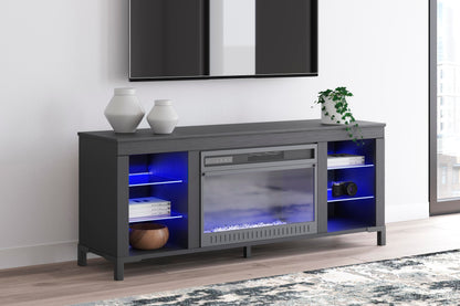 Cayberry 60" TV Stand with Electric Fireplace - W2721-168 - product view or room setting; only tv stand included (supplier image 13)
