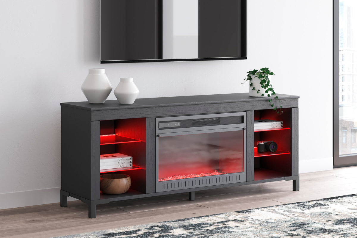 Cayberry 60" TV Stand with Electric Fireplace - W2721-168 - product view or room setting; only tv stand included (supplier image 14)