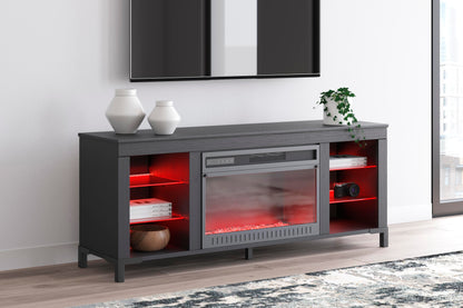 Cayberry 60" TV Stand with Electric Fireplace - W2721-168 - product view or room setting; only tv stand included (supplier image 14)