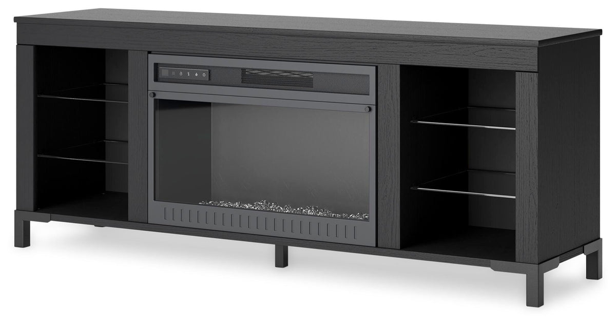 Cayberry 60" TV Stand with Electric Fireplace - W2721-168 - product view or room setting; only tv stand included (supplier image 3)