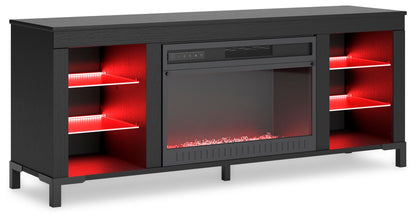 Cayberry 60" TV Stand with Electric Fireplace - W2721-168 - product view or room setting; only tv stand included (supplier image 5)