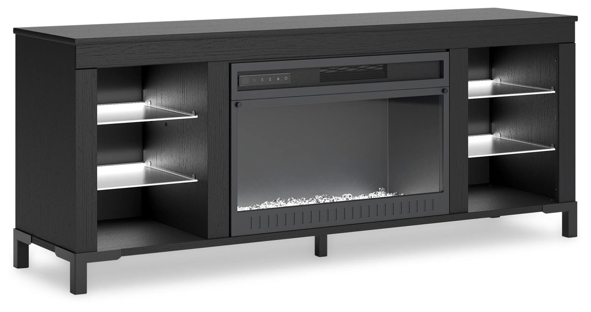 Cayberry 60" TV Stand with Electric Fireplace - W2721-168 - product view or room setting; only tv stand included (supplier image 6)