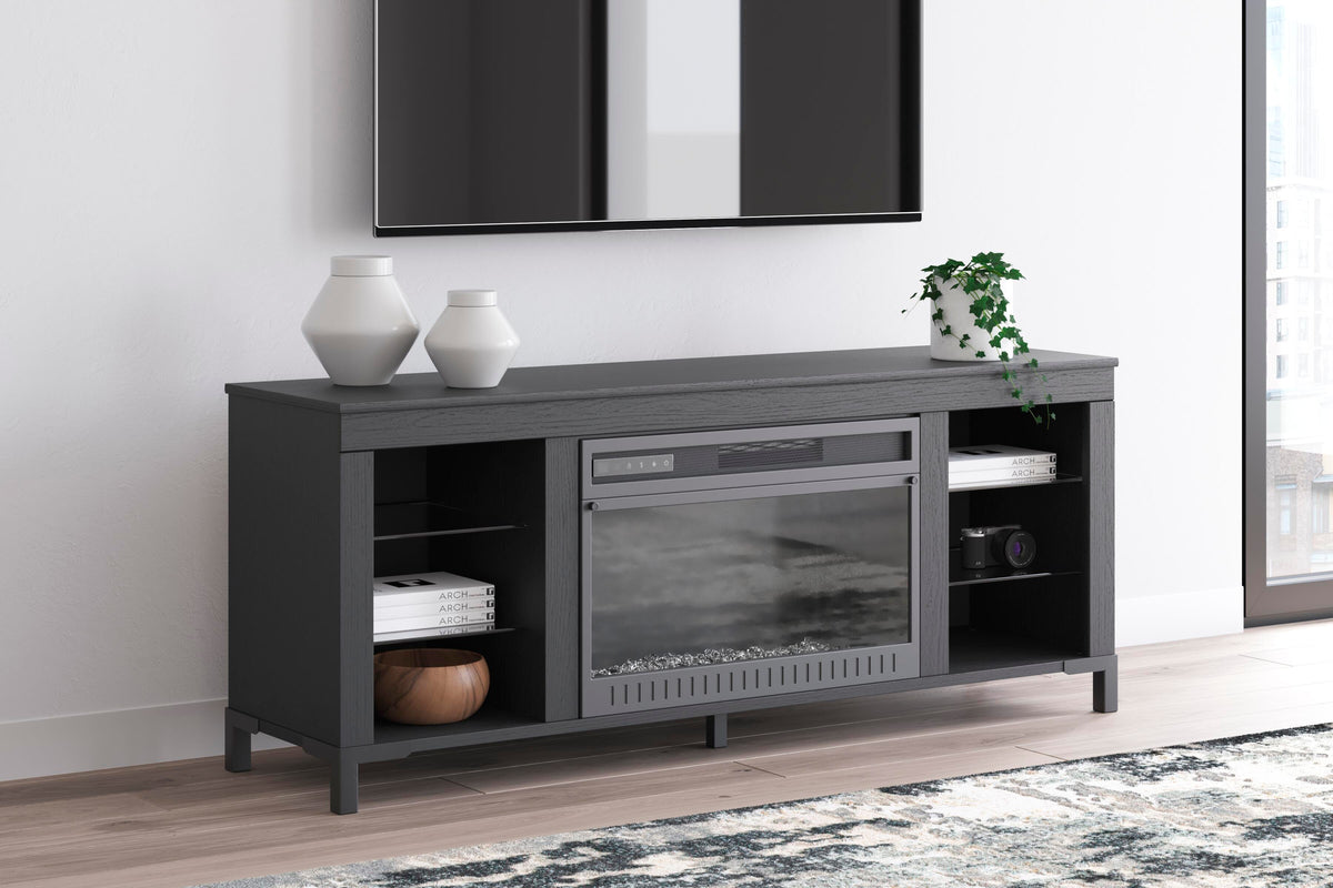 Cayberry 60" TV Stand with Electric Fireplace - W2721-168 - product view or room setting; only tv stand included (supplier image 2)