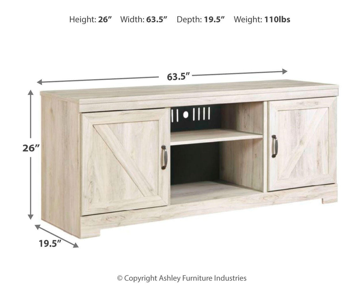 Bellaby 63" TV Stand - W331-68 - approximate manufacturer dimensions (supplier image 4)