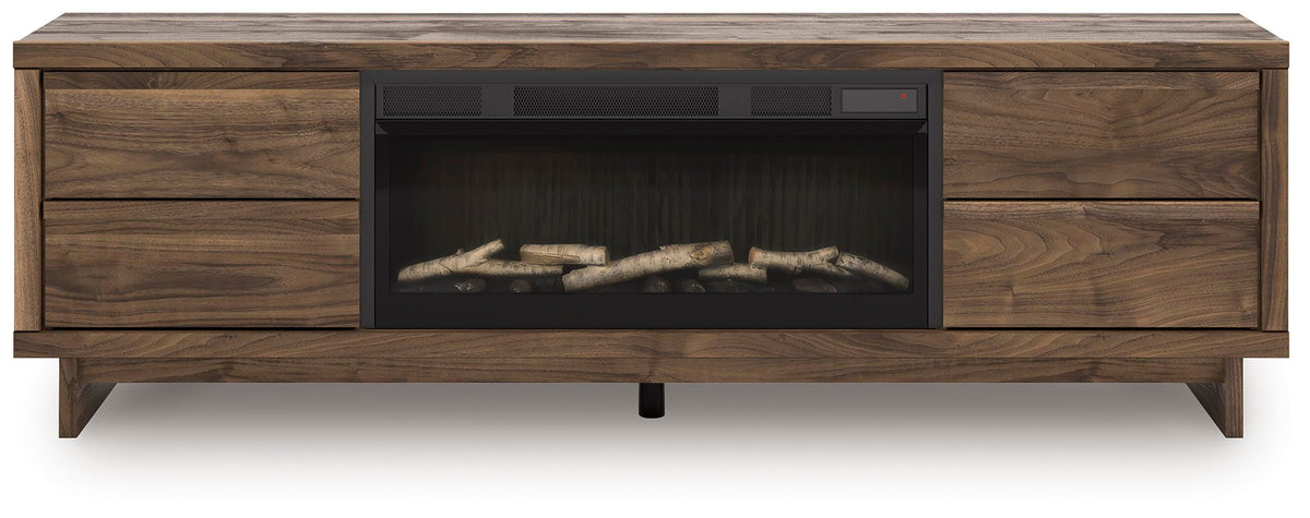 Zadilyn 72" TV Stand with Electric Fireplace - W3367W1 - product view or room setting; complete kit and included component views (supplier image 3)