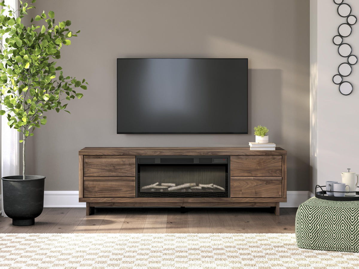 Zadilyn 72" TV Stand with Electric Fireplace - W3367W1 - product view or room setting; complete kit and included component views (supplier image 7)