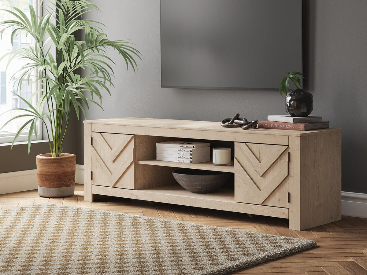Cayboni 71" TV Stand - W3787-68 - product view or room setting; only tv stand included (supplier image 15)