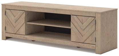 Cayboni 71" TV Stand - W3787-68 - product view or room setting; only tv stand included (supplier image 18)