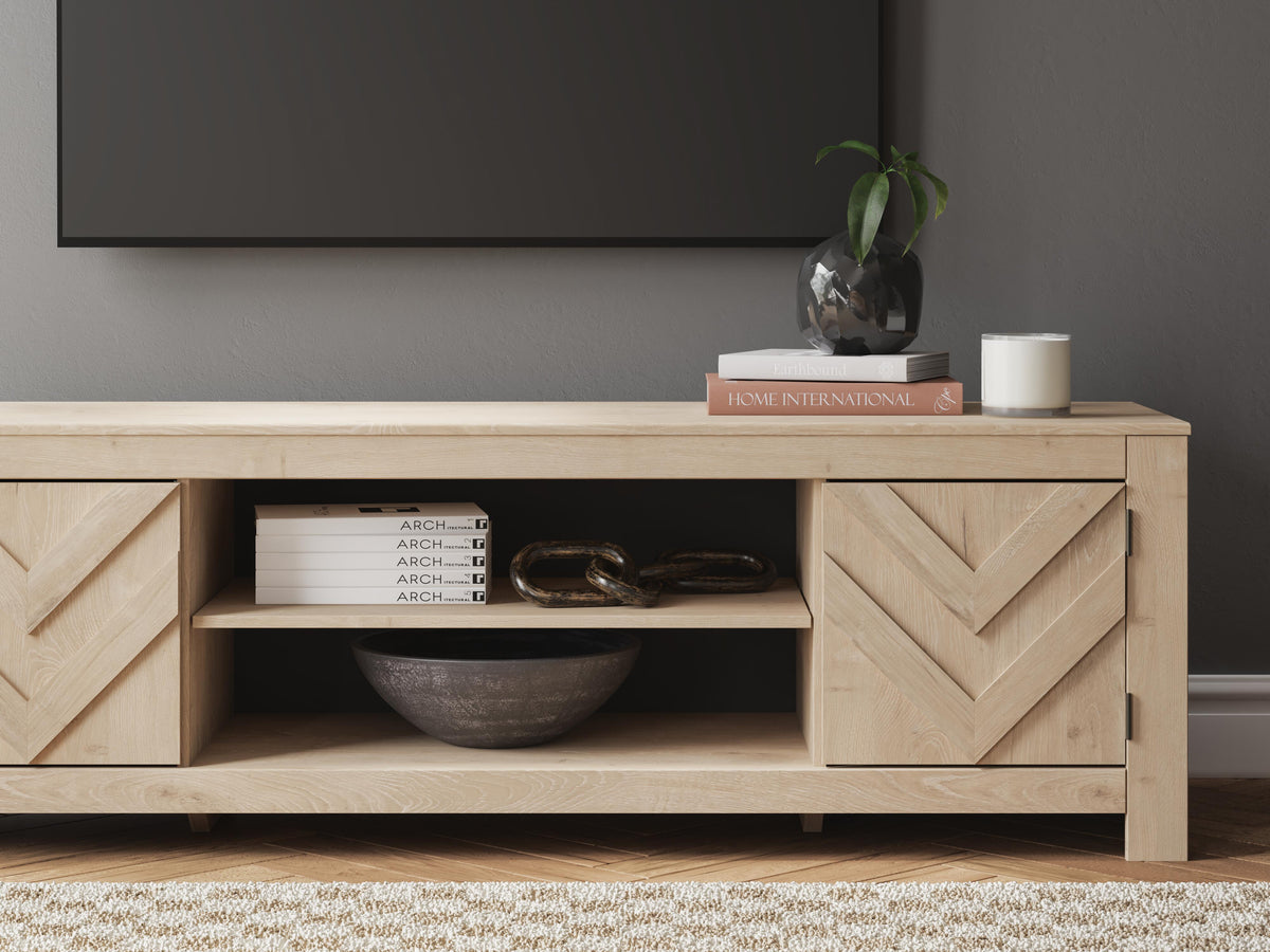 Cayboni 71" TV Stand - W3787-68 - product view or room setting; only tv stand included (supplier image 24)