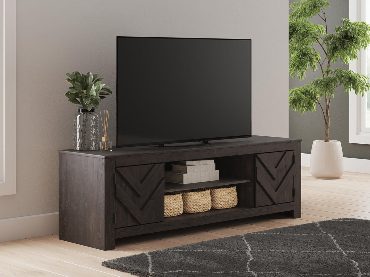 Cayboni 71" TV Stand - W3789-68 - product view or room setting; only tv stand included (supplier image 2)
