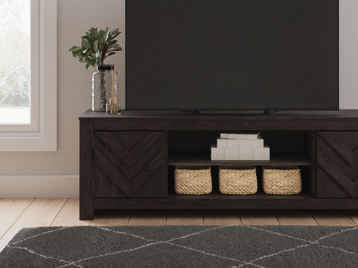 Cayboni 71" TV Stand - W3789-68 - product view or room setting; only tv stand included (supplier image 10)