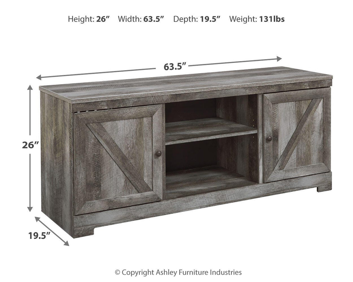 Wynnlow 63" TV Stand - W440-68 - approximate manufacturer dimensions (supplier image 4)