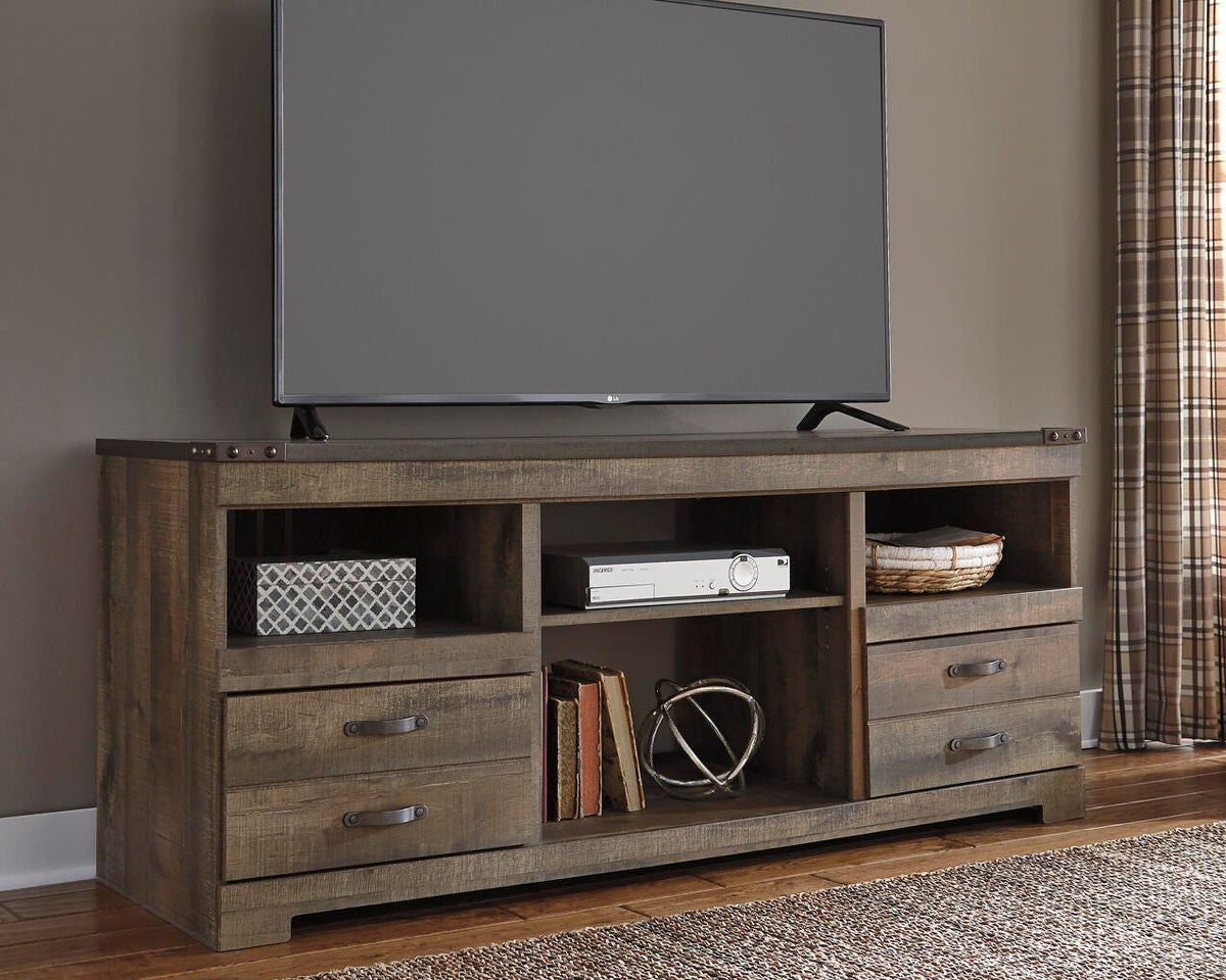 Trinell 63" TV Stand - W446-68 - product view or room setting; only tv stand included (supplier image 2)