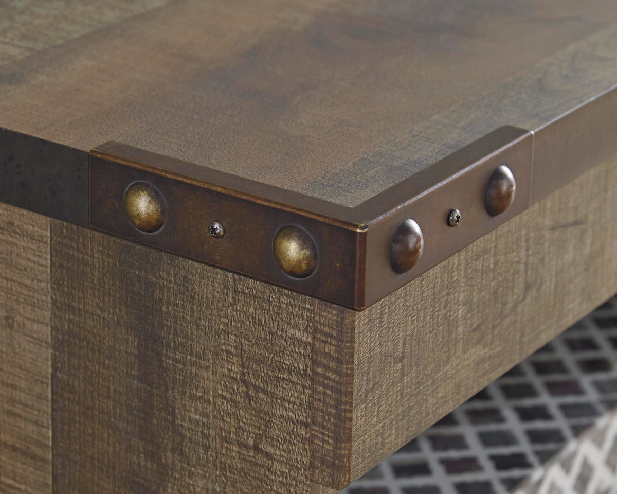Trinell 63" TV Stand - W446-68 - finish or detail (supplier image 4)