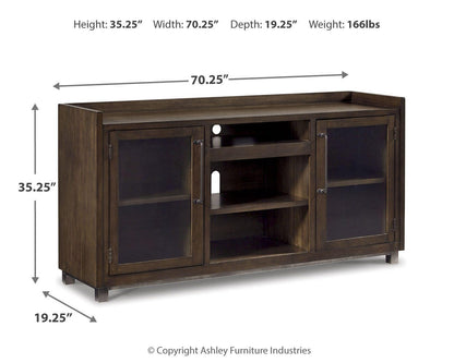 Starmore 70" TV Stand - W633-68 - approximate manufacturer dimensions (supplier image 4)