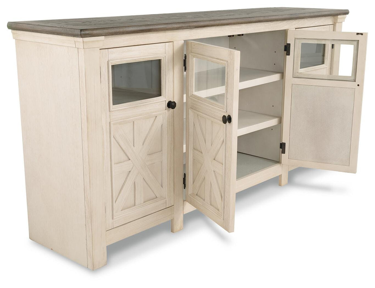 Bolanburg 74" TV Stand - W647-60 - product view or room setting; only tv stand included (supplier image 3)