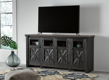 Tyler Creek 74" TV Stand - W736-68 - product view or room setting; only tv stand included (supplier image 2)