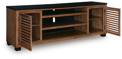 Kallari 84" TV Stand - W737-78 - product view or room setting; only tv stand included (supplier image 3)