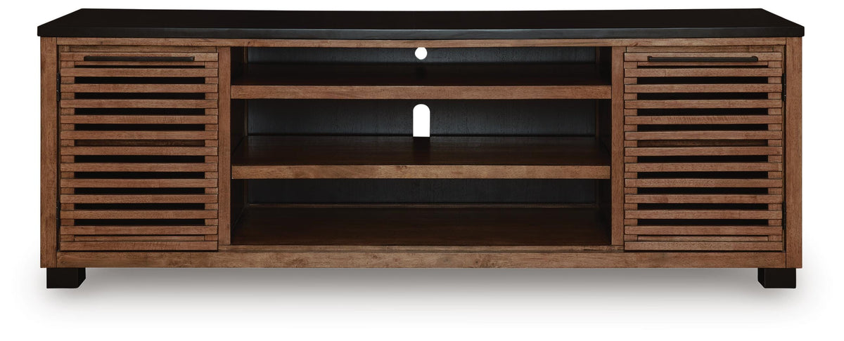 Kallari 84" TV Stand - W737-78 - product view or room setting; only tv stand included (supplier image 4)