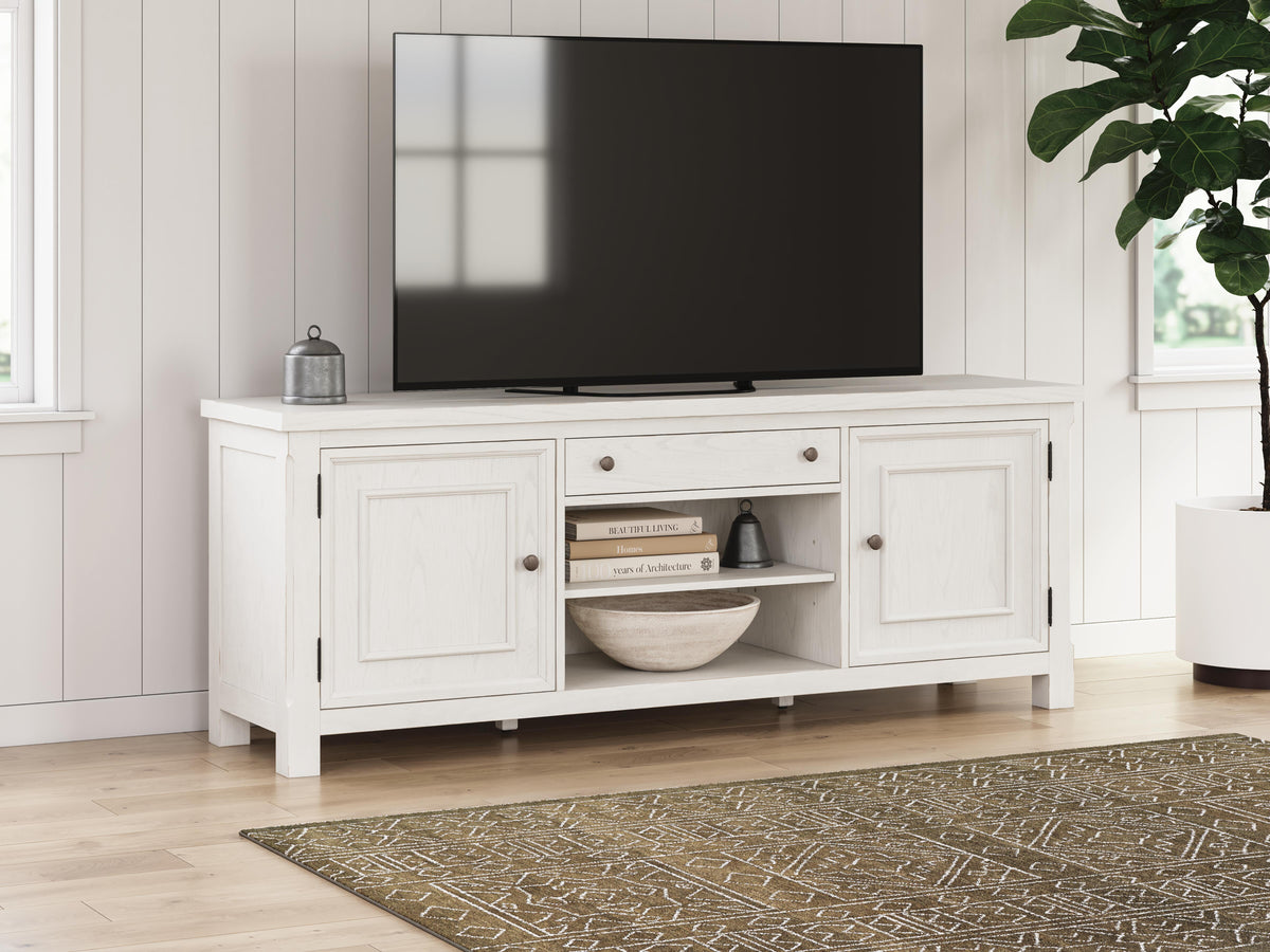 Robbinsdale 72" TV Stand - W742-68 - product view or room setting; only tv stand included (supplier image 2)