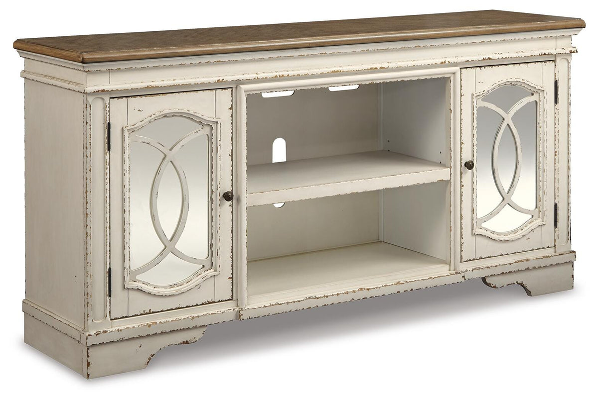 Realyn 74" TV Stand - W743-68 - product view or room setting; only tv stand included (supplier image 1)