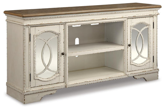 Realyn 74" TV Stand - W743-68 - product view or room setting; only tv stand included (supplier image 1)