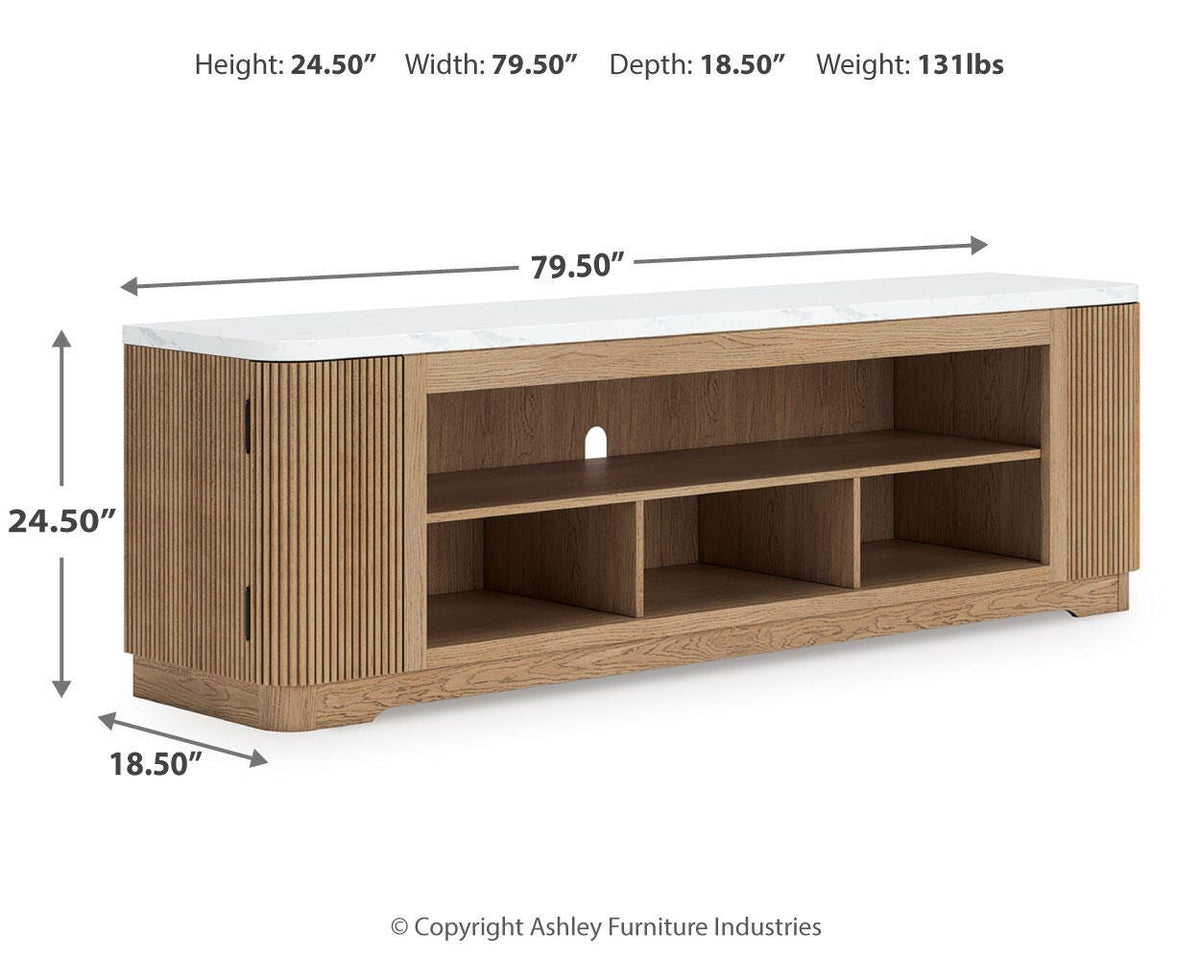 Camdill 80" TV Stand - W808-68 - approximate manufacturer dimensions (supplier image 9)