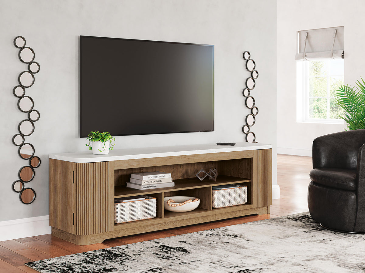 Camdill 80" TV Stand - W808-68 - product view or room setting; only tv stand included (supplier image 7)