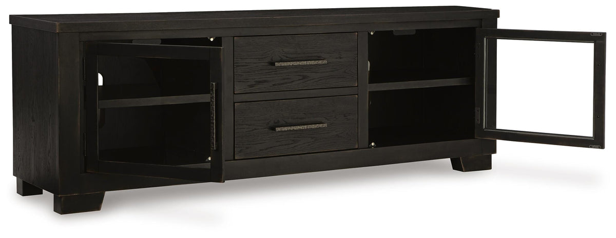 Galliden 80" TV Stand - W841-168 - product view or room setting; only tv stand included (supplier image 3)