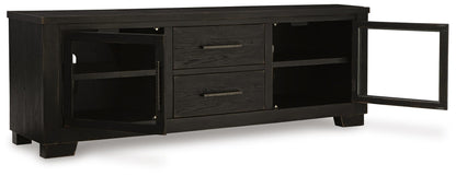 Galliden 80" TV Stand - W841-168 - product view or room setting; only tv stand included (supplier image 3)