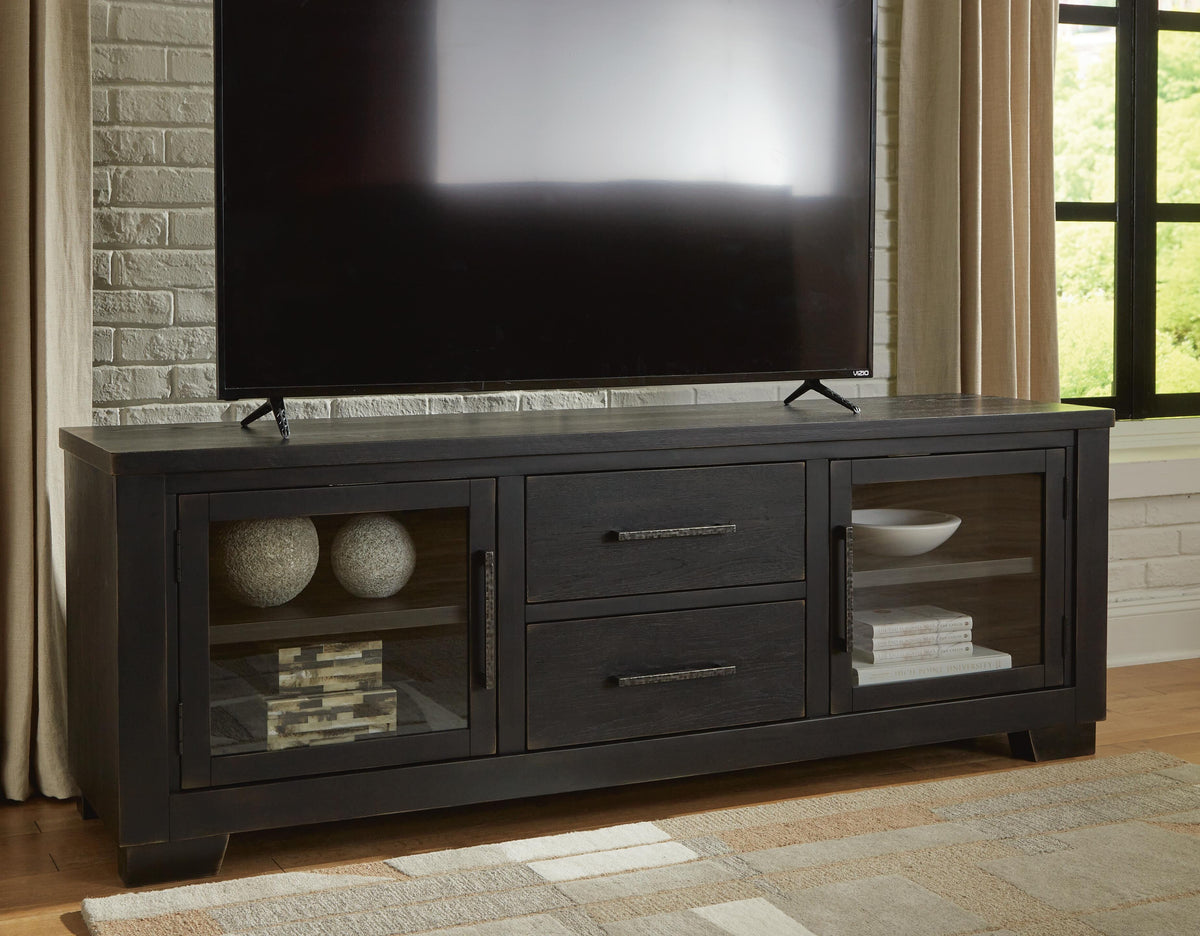 Galliden 80" TV Stand - W841-168 - product view or room setting; only tv stand included (supplier image 6)