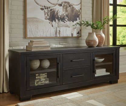 Galliden 80" TV Stand - W841-168 - product view or room setting; only tv stand included (supplier image 2)
