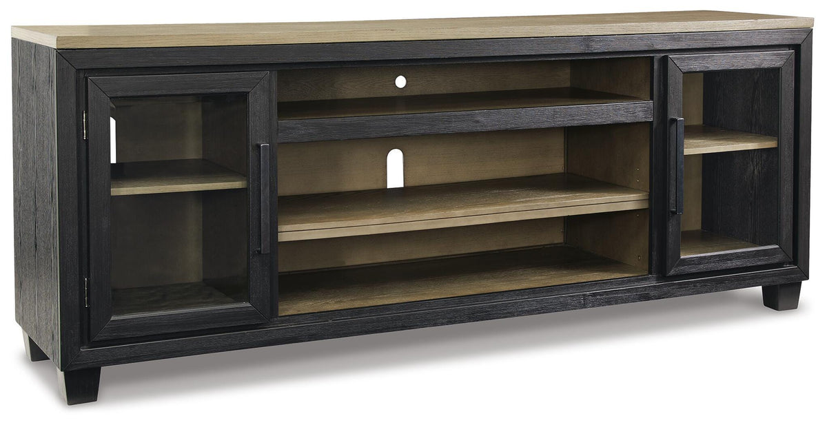 Foyland 83" TV Stand - W989-68 - product view or room setting; only tv stand included (supplier image 1)